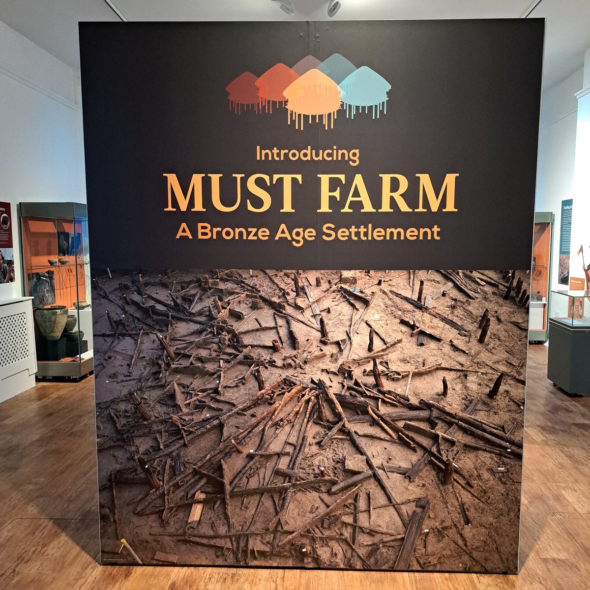 At the opening of the excellent new introducing @MustFarm exhibition at #PeterboroughMuseum