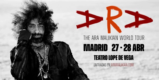 Ara Malikian iluminará el Teatro Lope de Vega con su gira mundial el 27 y 28 de abril. Si eres fan de las narrativas personales de este músico, este concierto puede interesarte 🔗 esmadrid.com/agenda/ara-mal… #VisitaMadrid #Madrid #AraMalikianWorldTour #MúsicaEnVivo