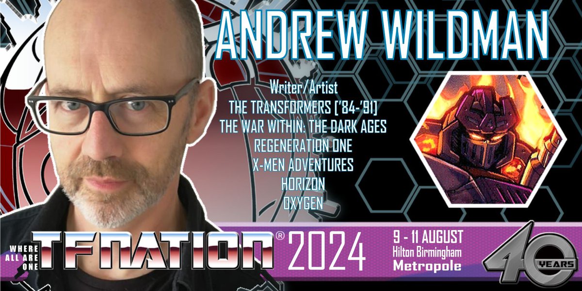 WILDER THAN YOUR IMAGINATION! Please join us in welcoming comic book artist Andrew Wildman back to #TFNation, to celebrate the 40th anniversary of the #Transformers! buff.ly/4a0Qkwo #OptimusPrime #Xmen @apwildman