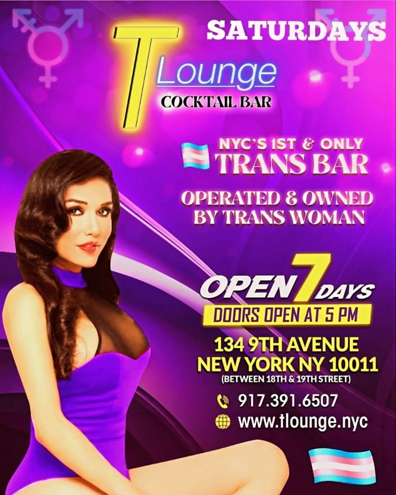 NYC's first and only trans bar owned and operated for trans women. TlOUNGE #transbar #tsbar #transwomenarewomen #transwomen #yasminlee #transgender #heshe #shehe #transexuals #NYC