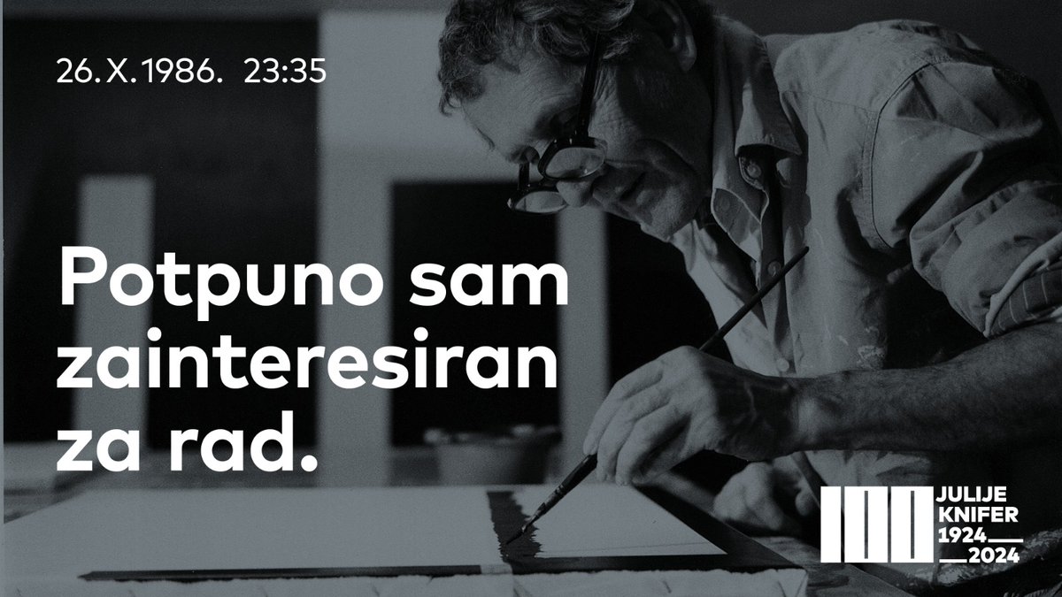 ICAZagreb's tweet photo. [Julije Knifer Diaries]
++ I AM FULLY INTERESTED IN THE WORK ++
save the date
JULIJE KNIFER 100, international conference
9. i 10. 5. 2024., Museum of Contemporary Art, Zagreb, Gorgona Hall
more soon
#julijeknifer #knifer100 #knifer
@msu @ICAZAgreb @zagreb_tourist https://t.co/kEfHITbBF7