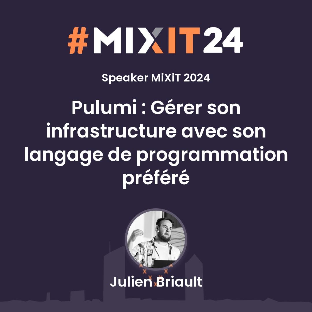 Let's finish the week right with a talk about @PulumiCorp by @ju_hnny5 at @mixitconf! Join the party in the Dijkstra room at 3.45pm 🎉 ℹ️More info: mixitconf.org/en/2024/pulumi…