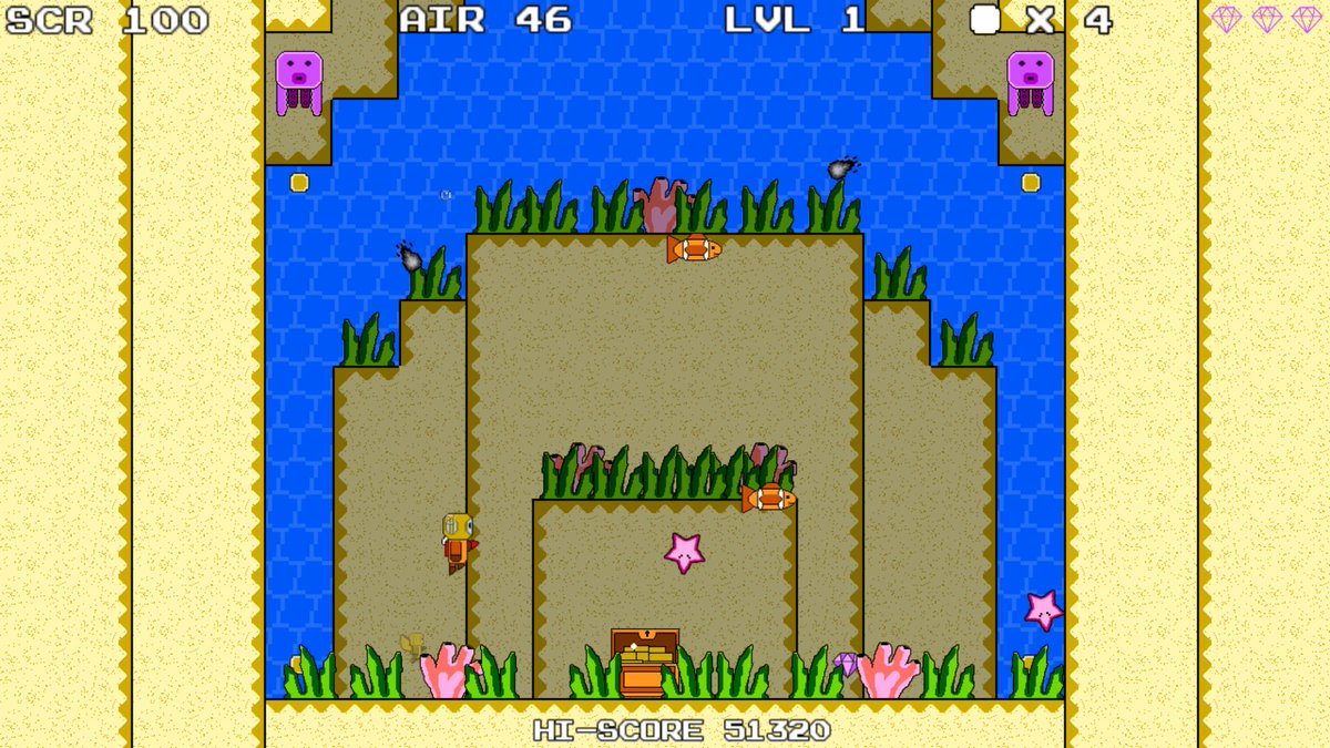 XavierOrionGame's tweet photo. Worked in an entirely new background system that isn't tanking the framerate to 40fps...everything runs at a stable 60fps. I also think this looks nicer conveys underwater better

#NintendoSwitch #Xbox #Steam #SteamDeck #indiegame #indiedev #gamedev #indiegamedev  #pixelart #WiiU https://t.co/aSmDUwfFrF