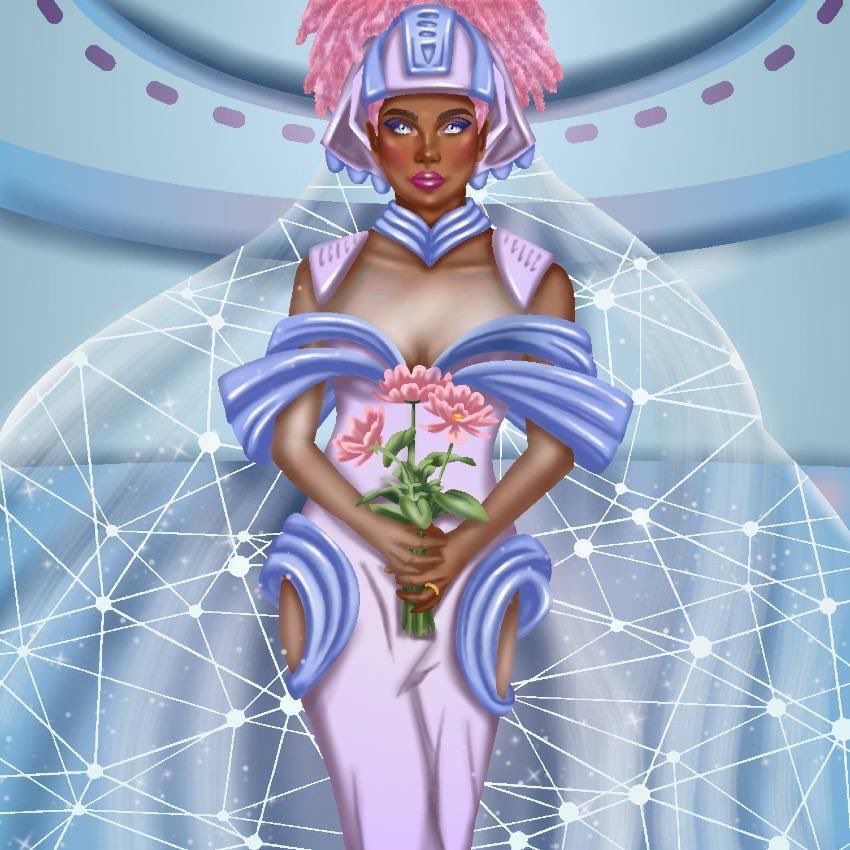 📕 New Book Alert! 📕 Check it out under : 💎 Deluxe, The Fair Ladies ~ Futuristic Bride. Join our #ColorTherapyApp community today - get.colortherapy.me #bride #futuristicbride #coloring #coloringbook