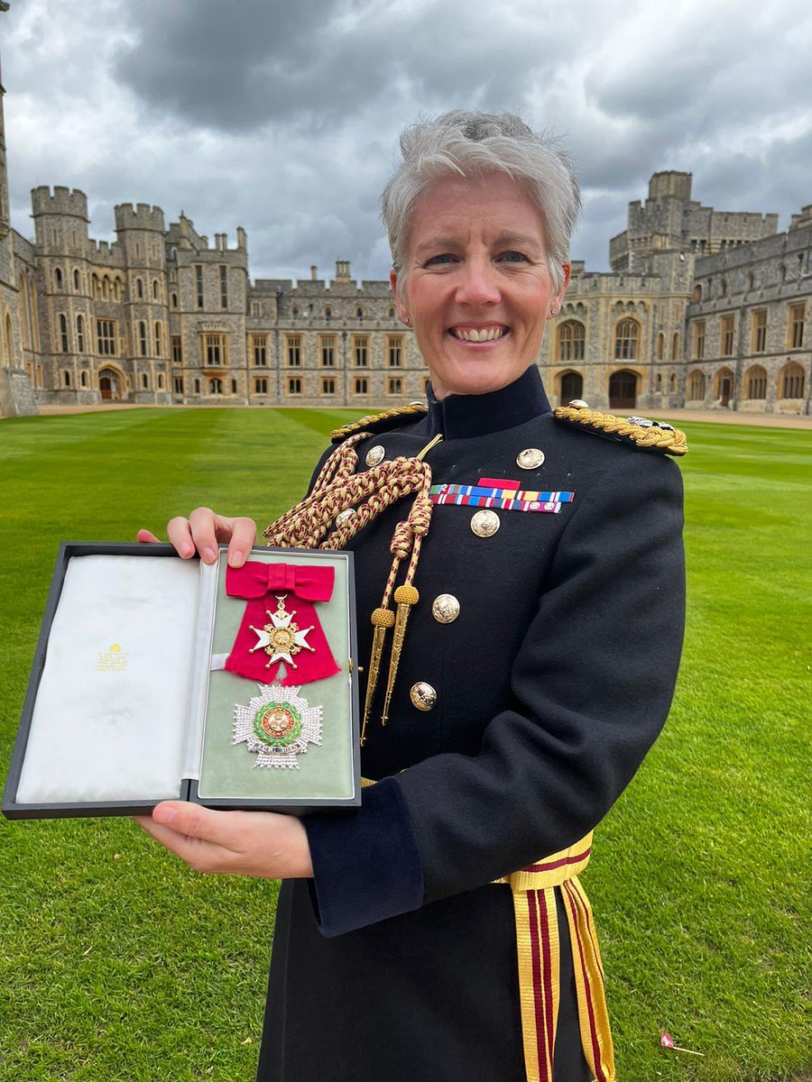 Lieutenant General Sharon Nesmith, late Royal Signals, Deputy Chief of the General Staff, and the most senior female soldier ever in the #history of the #BritishArmy - on being appointed Dame at #Windsor #Castle yesterday. Great achievement, well-deserved.
