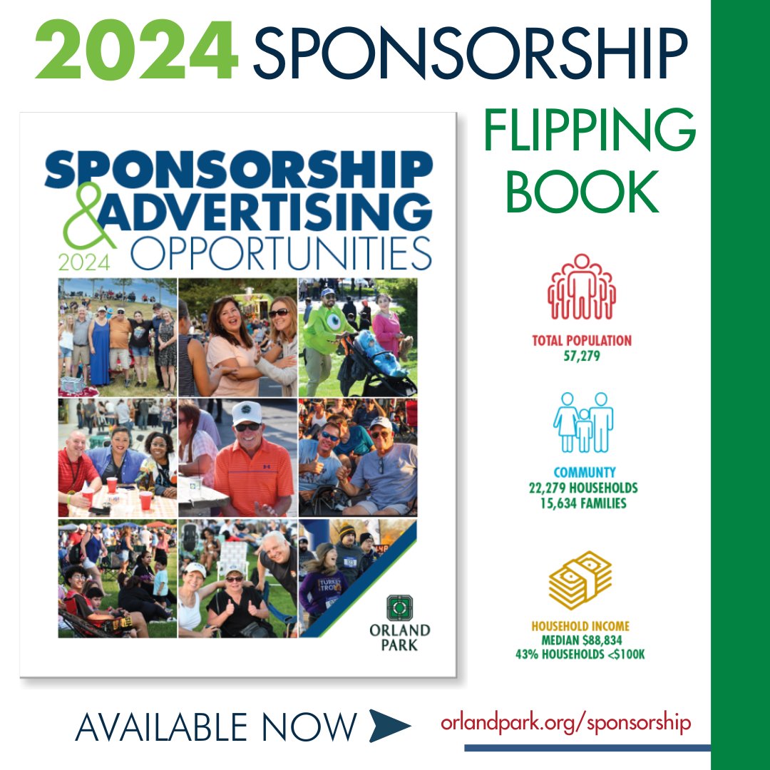 Feature your company and/or products at our amazing events! Visit orlandpark.org/sponsorship to check out our variety of advertising and sponsorship opportunities!
