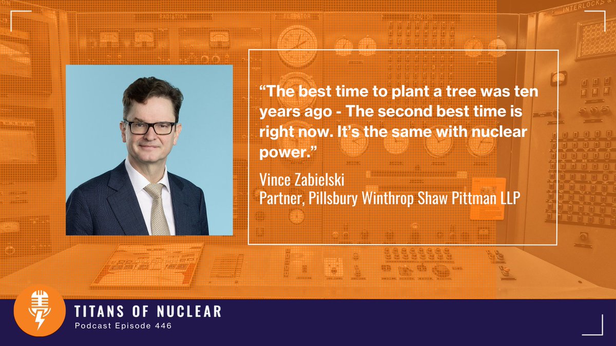 Tune into our conversation with Vince Zabielski of @pillsburylaw. We talked about work within Salem and Hope Creek, international attitudes toward nuclear, and uplifting humanity through the power of nuclear energy.

#nuclear #energytransition #nuclearenergy