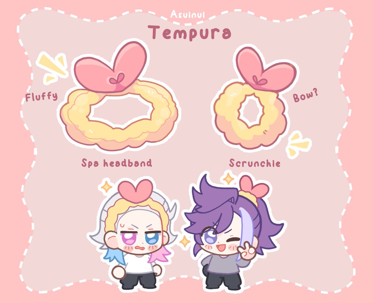 Okay guys hear me out. Tempura spa headband and scrunchie?🍤