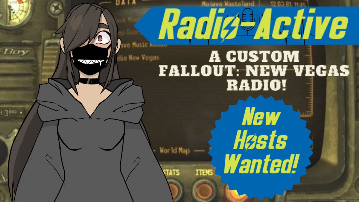 CALLING FALLOUT-LOVING VTUBERS! ☢️ I want to make a custom radio for my travels, and I want it to be stuffed with VTubers! If you're willing to lend your voice (with credit), I'd love to have a snippet for my radio! Comment or DM me for more info! #VtuberTwP #ENVtuber