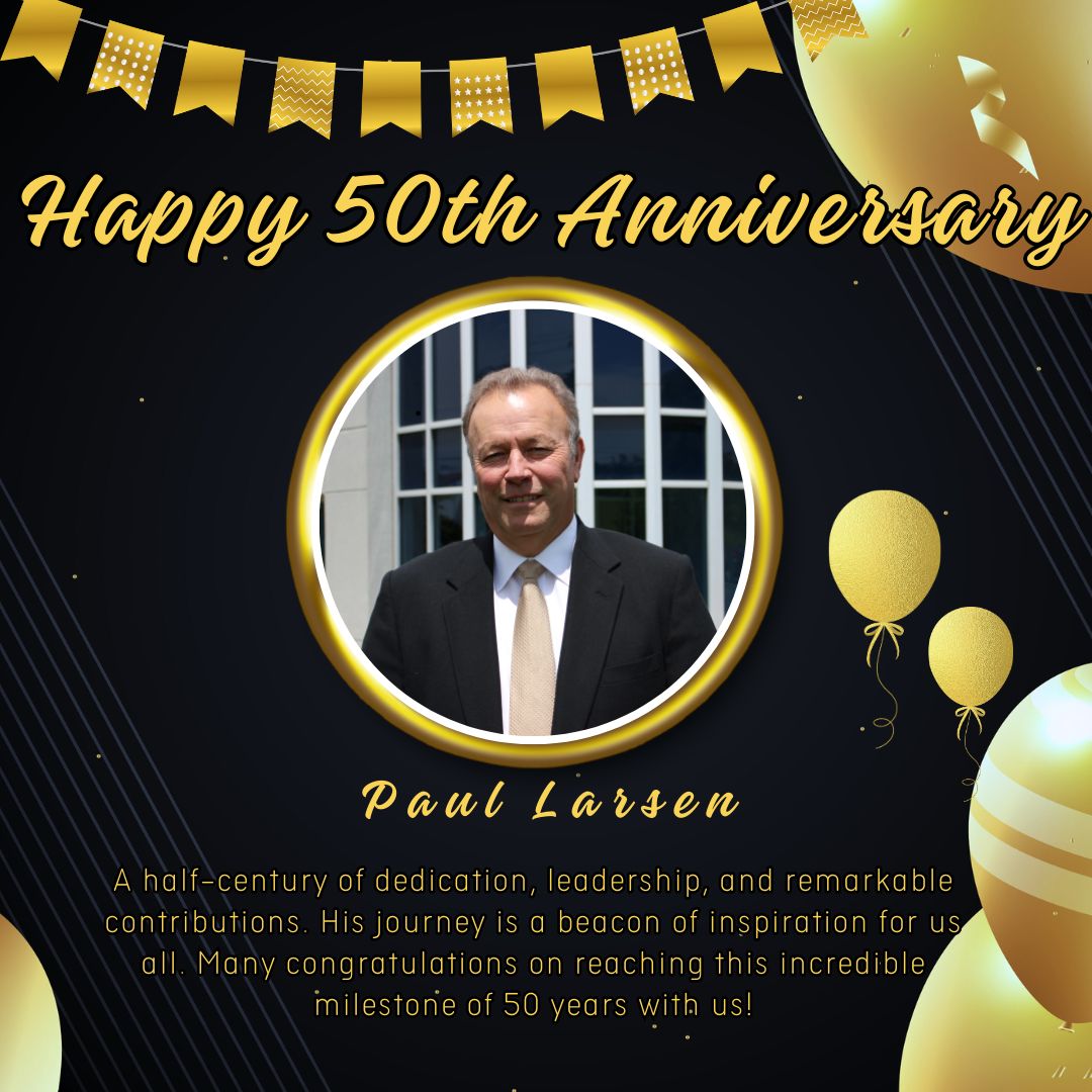 Happy 50th Anniversary to Paul Larsen, Vice President, Business Development, for 50 years of wonderful service! #TeamUES #milestones #anniversary