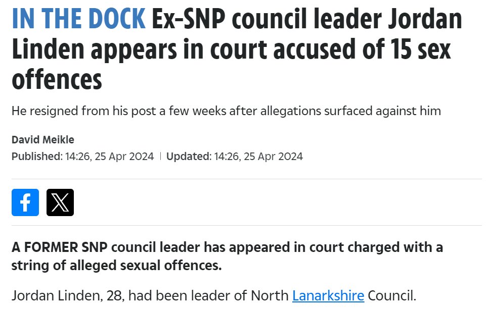 While the Scottish National Party is in the news for other reasons at the moment, it shouldn't be forgotten that former senior SNP figure and LGBT activist Jordan Linden today appeared in court, accused of 15 sex offences, including groping a boy after a Pride event