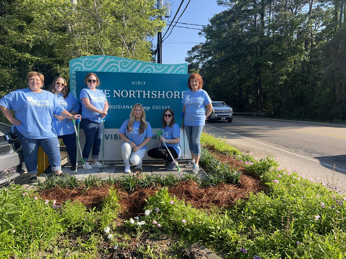 LANorthshore's tweet photo. Today, we roll up our sleeves for Love the Boot Week! Our team at Visit The Northshore is hitting the ground running to clean up and beautify our community.Let's make a difference together! #LoveTheBootWeek #KeepLouisianaBeautiful #VisitTheNorthshore๐ฟ๐ปโป๏ธ @LouisianaLtGov https://t.co/9BdiSOINmB