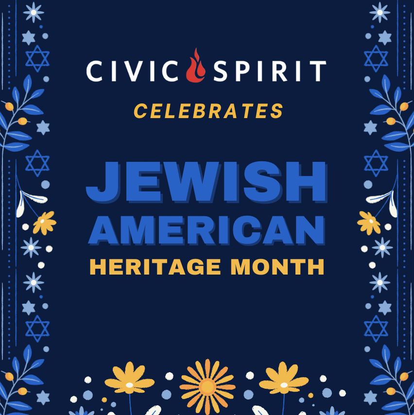 This May we celebrate Jewish American Heritage Month! Civic Spirit is proud to honor and pay tribute to the generations of Jewish Americans that have made significant contributions to our nation's history and culture.
#JewishAmericanHeritageMonth #CivicEducation #TeacherResources