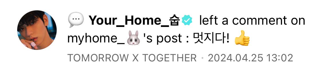 “Your_Home_숩 left a comment on myhome_🐰’s post”