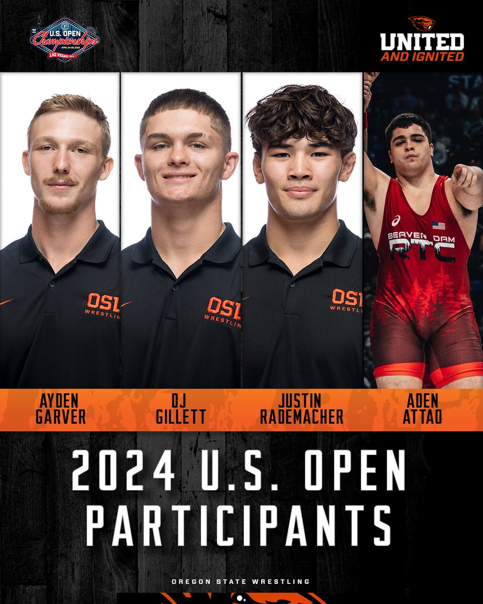 Looking forward to seeing these four go 𝙖𝙡𝙡 𝙞𝙣 at the U.S. Open! #GoBeavs