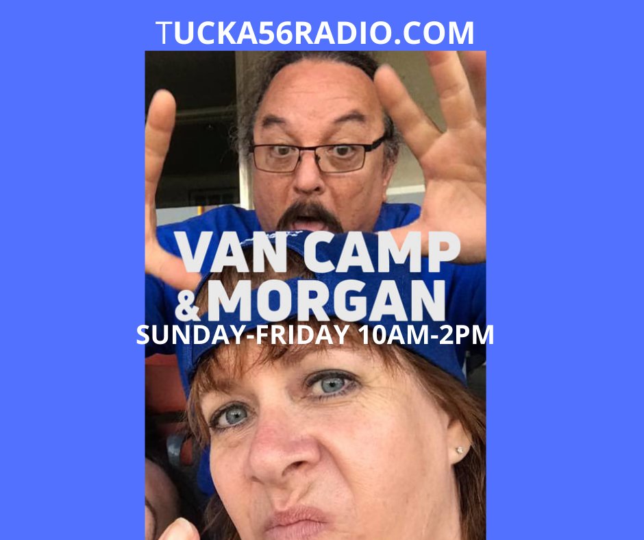 Van Camp & Morgan #OnTheAirNow until 2pm
Terry Dean 2-5pm
#TUCKA56RADIO #HitMusicStation
#NowStreaming 
mytuner-radio.com/radio/tucka56r…
theonestopradio.com/radio/tucka56r…
TUCKA56RADIO.COM 
30 minutes #CommercialFree at bottom of hour
#HitMusic #DanceMusic #BTSSpotlights