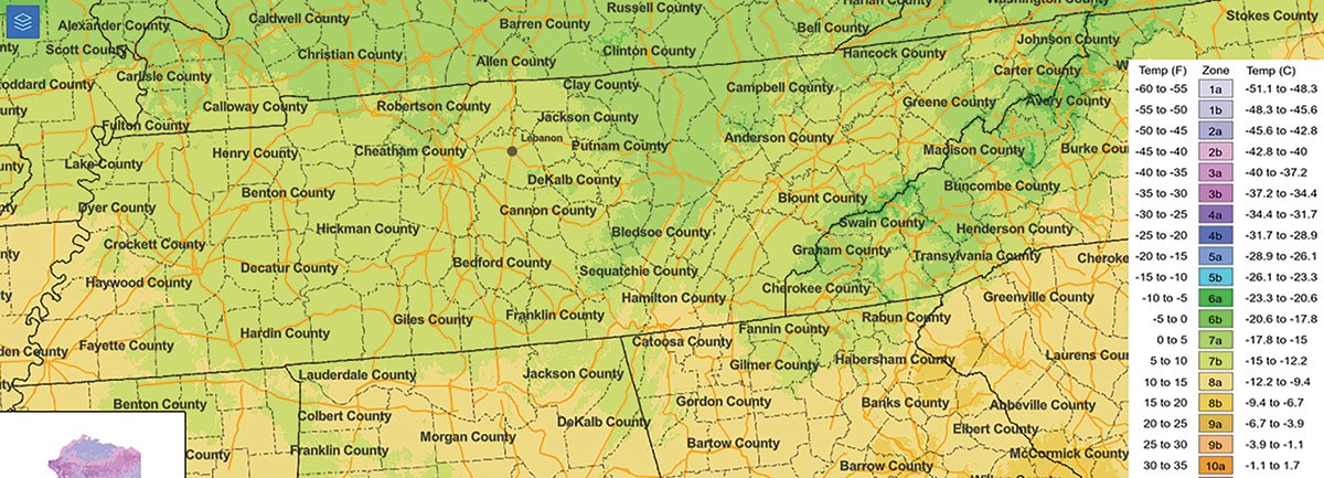 Updates in the 2023 USDA Plant Hardiness Zone Map recognizes the state of change to zone distributions across Tennessee > theturfzone.com/tta/?ascat=7&s…