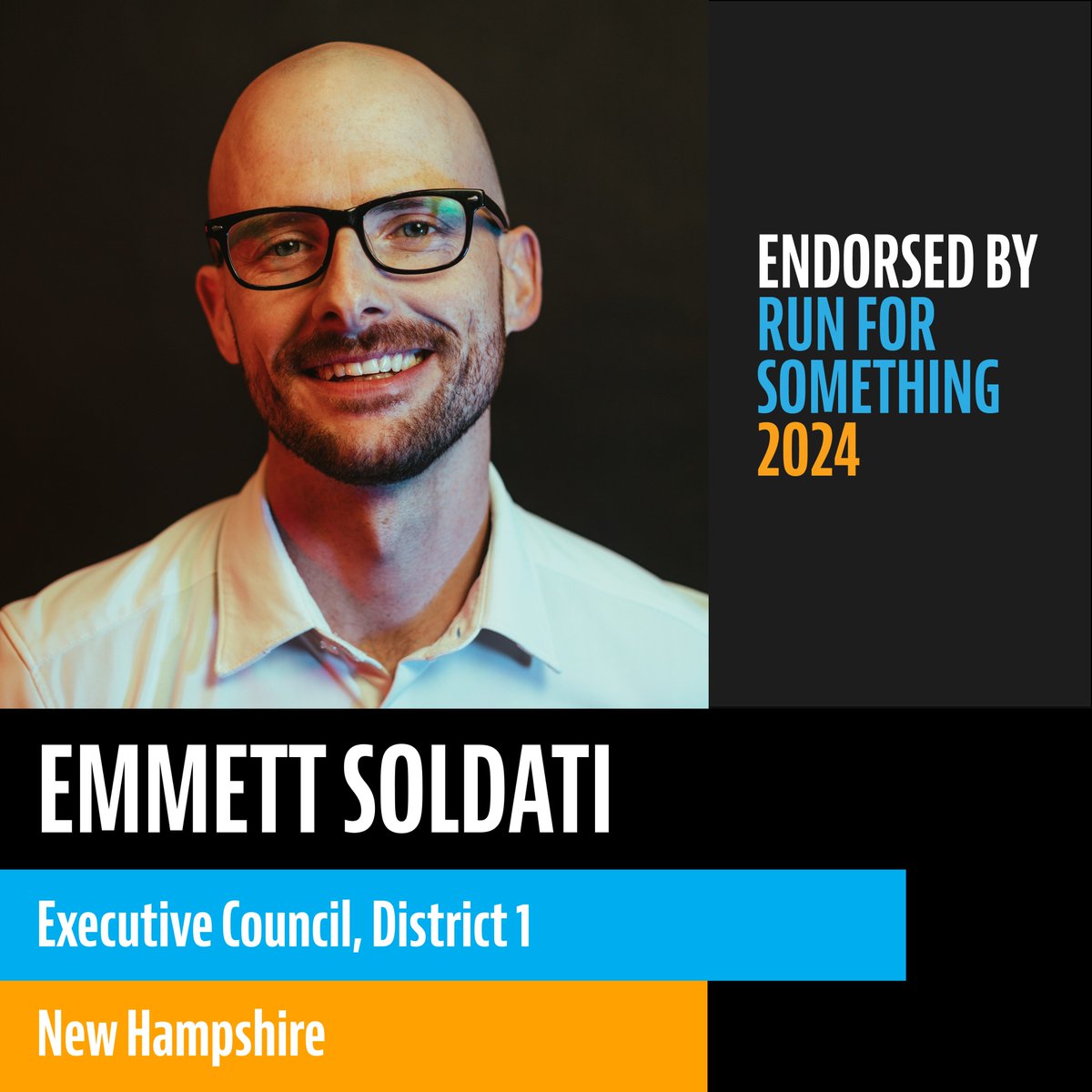 🚨NH ENDORSEMENT ALERT🚨: Run for Something is proud to endorse @emmettsoldati for NH Executive Council, District 1!