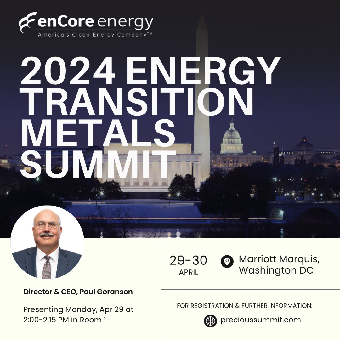 ✅Join us at the 2024 Energy Transition Metals Summit in Washington, DC. ⭐️Our very own CEO Paul Goranson will be presenting April 29th at 2:00-2:15pm in room #1! 📆 April 29th-30th 📍Marriott Marquis, Washington DC For more information visit 🔗 precioussummit.com Visit…