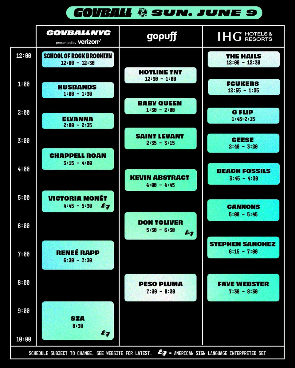 Chappell Roan will be performing on the GOVBALLNYC  main stage on June 9th (3:15-4:00) 💕