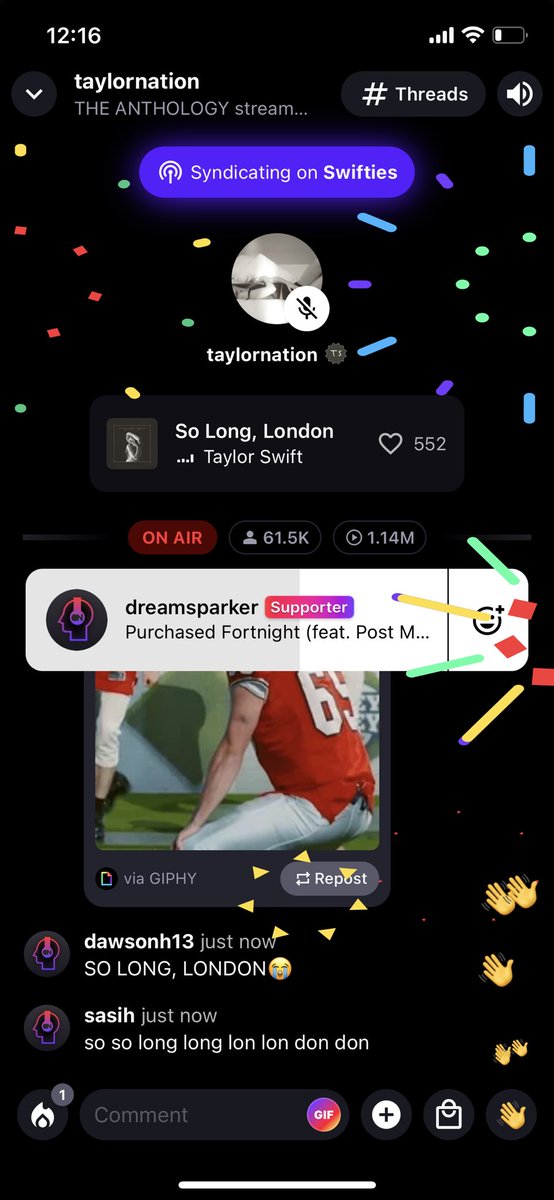 @taylornation13 So long, London and confetti what on earth is happening !!!! @taylornation13 
#TSTTPD #TSTTPDBoardMeeting