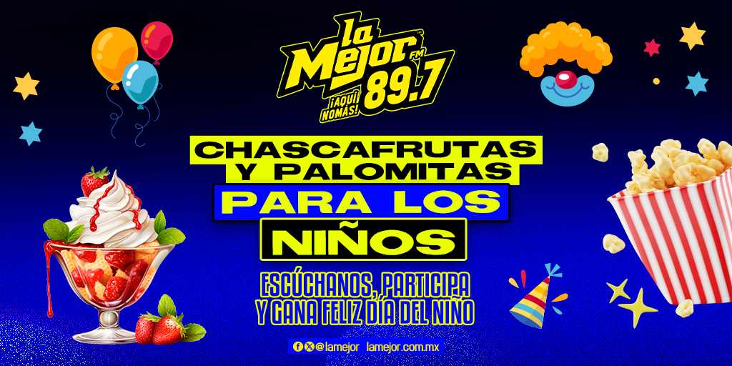 ¡Aquí Nomás! Este Día del Niño, te la vas a pasar de lo Mejor, sólo no te pierdas los programas en vivo para que seas uno de los ganadores de la promoción, de La Mejor Acámbaro 89.7fm. 
#LaMejor #LaMejorFm #LaMejor897 #LaMejorAcambaro #AquiNomas #Feliz #DiaDelNino #SomosLaMejor