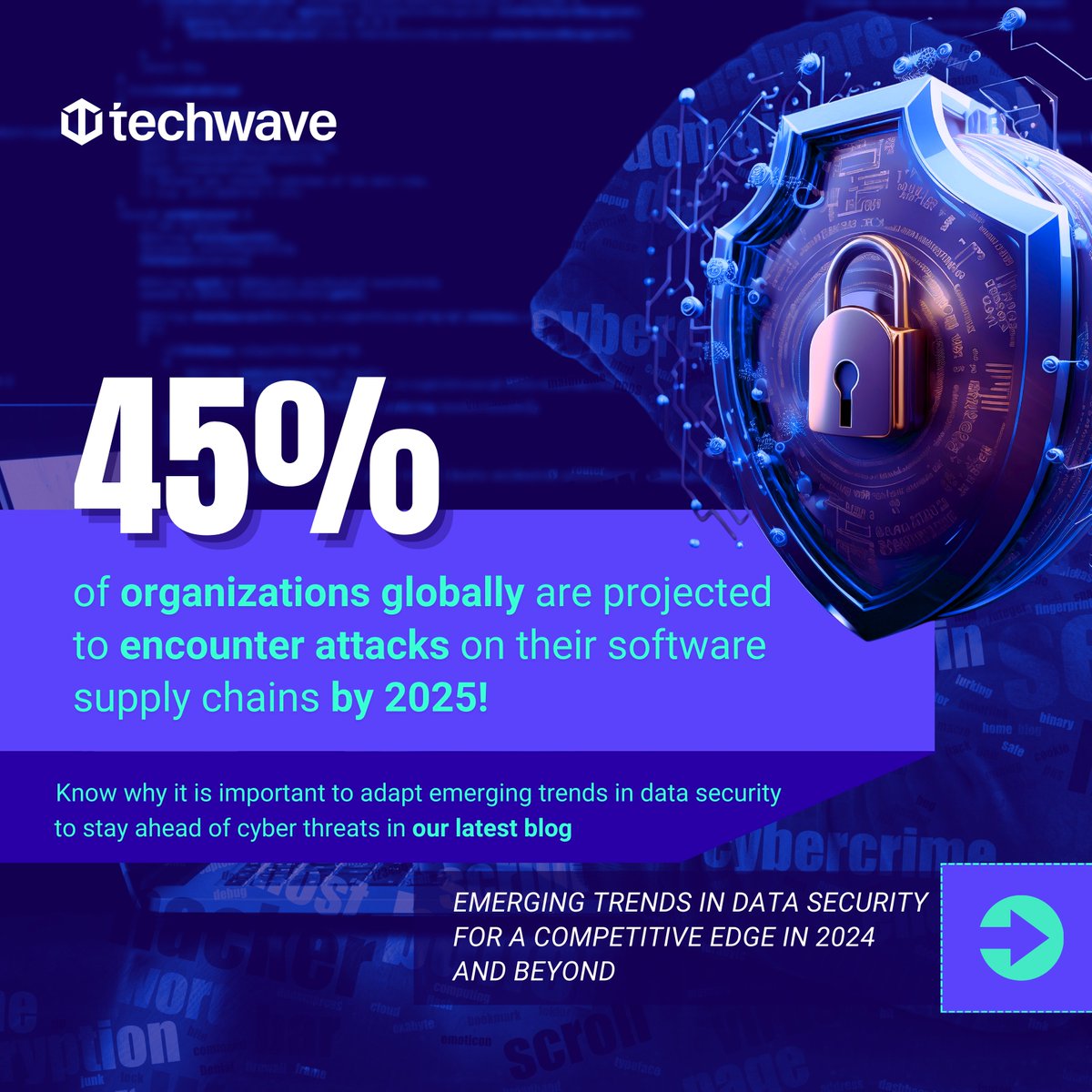 Ready to safeguard your data? Delve into our latest blog, unveiling the top 5 data security trends for 2024 and beyond. Read more here: techwave.net/emerging-trend… #Datatrends #techwave #security #datasecurity #datasecuritysolutions #innovation #techsolutions #empower