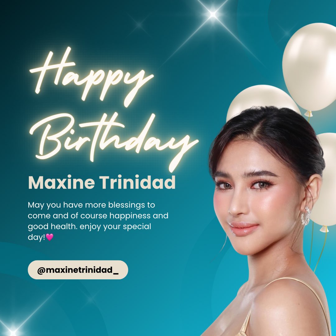 Happiest Birthday @maxinetrinidad_ 

Always happy and proud of you🩷 Good luck and congratulations for all you do :)