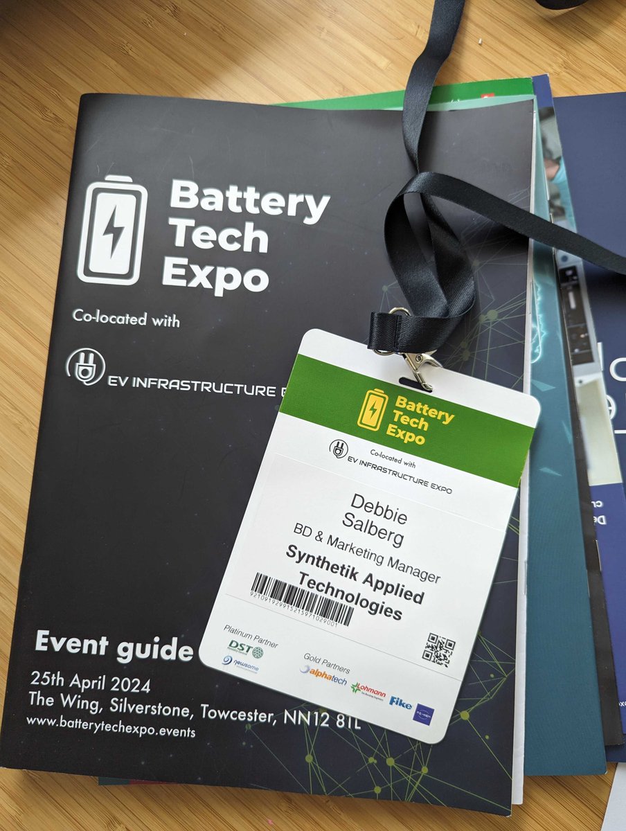 synthetik_tech's tweet photo. A really interesting day at the Battery Tech Expo Silverstone 25th April 2024, gathering information on current and emerging battery technologies and innovations. Our BD Manager was so tempted to swing onto the track but decided not to as her hire car wasn't an EV or racy enough! https://t.co/9UUWRyREYC
