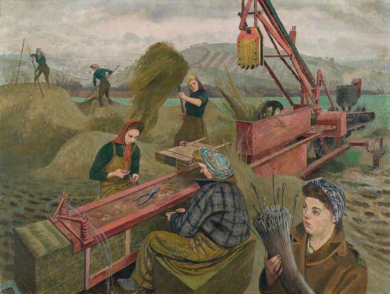 Thanks for a great industry #OnlineArtExchange for Fresh Air For The Potteries @PotteriesMuseum 🏭

Next week is women in photography for Portraits to Dream In at @NPGLondon 📸

'Baling Hay' by Evelyn Mary Dunbar (1906–1960) 📷 @AmgueddfaCymru