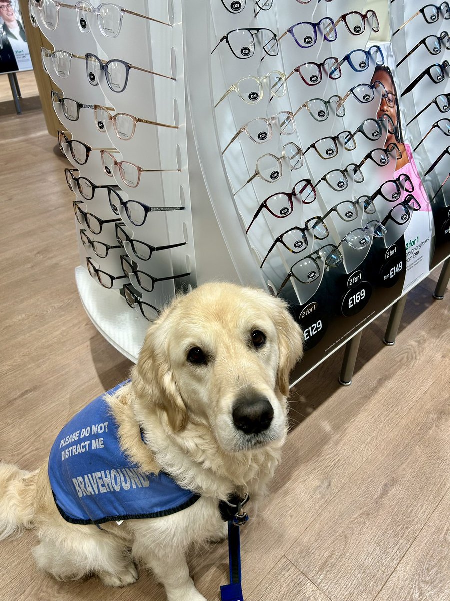 Took my veteran to the #opticians for new glasses so he can see how #beautiful I am!