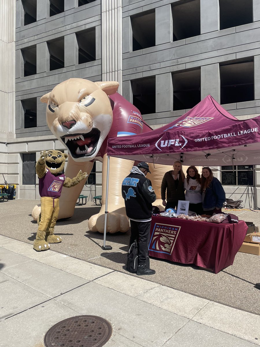 We’re ready for the @NFL draft tonight ‼️ Come find us at Broadway and John R for some Panthers swag and to enter our Panthers merch giveaway! 🤩 #LetsHunt | #OnTheClock