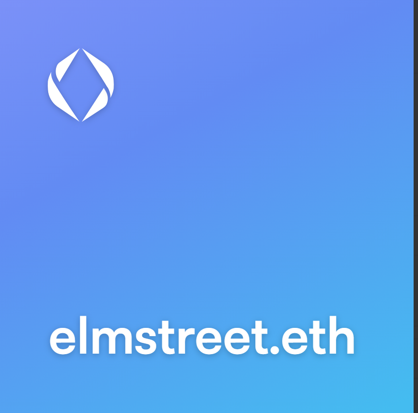 ElmStreet.eth 👀👀💥💥

The most iconic horror saga movies in 90s
The most famous street name in the world
The most famous house sold for more than 1M$ in 2019
Opening to bids/offers on 
@ensvision

Drop your shilling🍀🌠

#ENS #ensdomains $ens #web3domains #grails #web3names