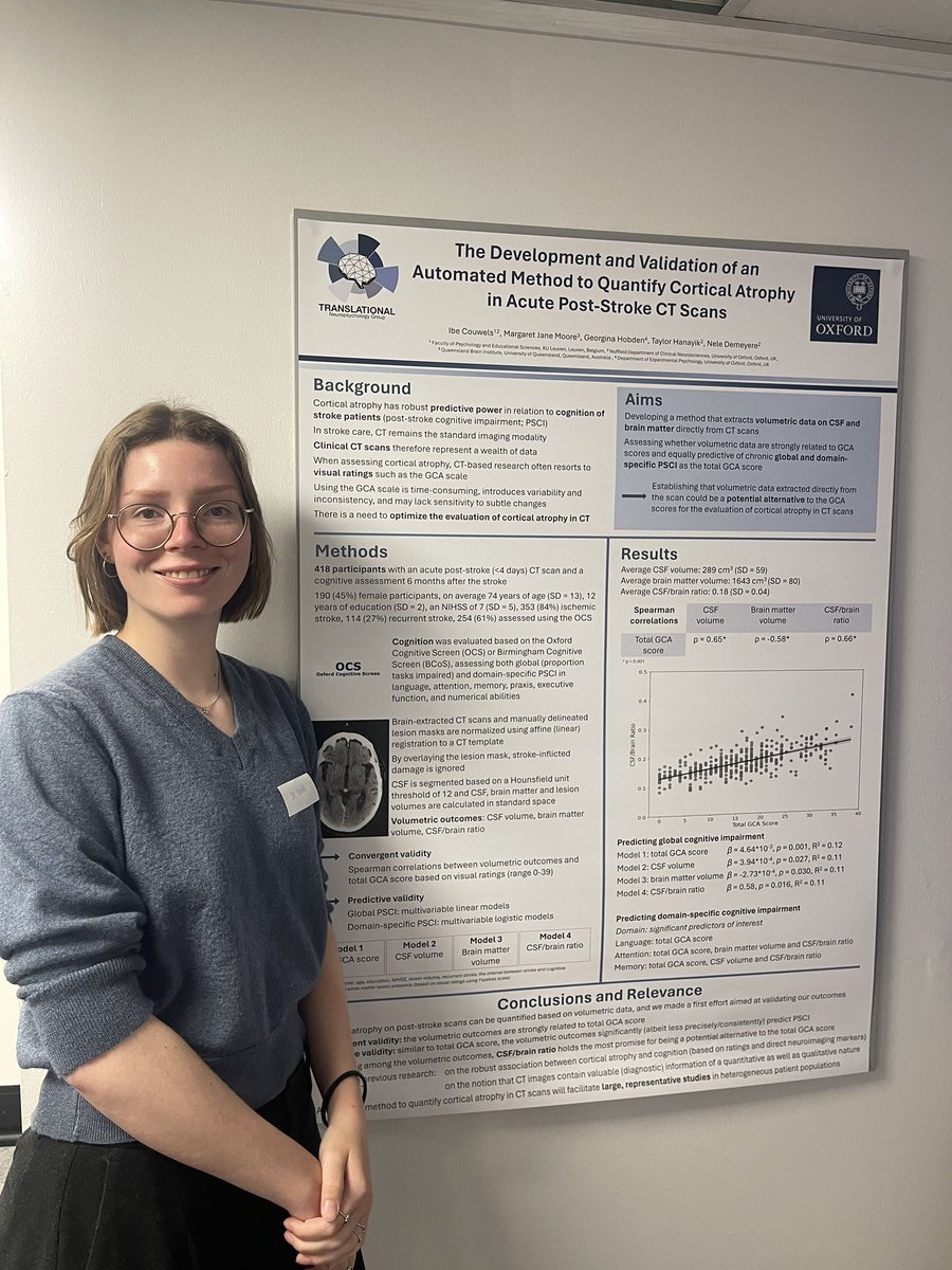OxfordStrokeRRH's tweet photo. Members of our hub attended the British Neuropsychological Society Spring Meeting the past 2 days at Queen’s Square 🧠

Here are some snippets of talks by @NeleDemeyere &amp; @Saffello96 
As well as poster presentations by @TaboneFaye and Ibe Couwels

#BNS2024 https://t.co/YiMFcql2R9