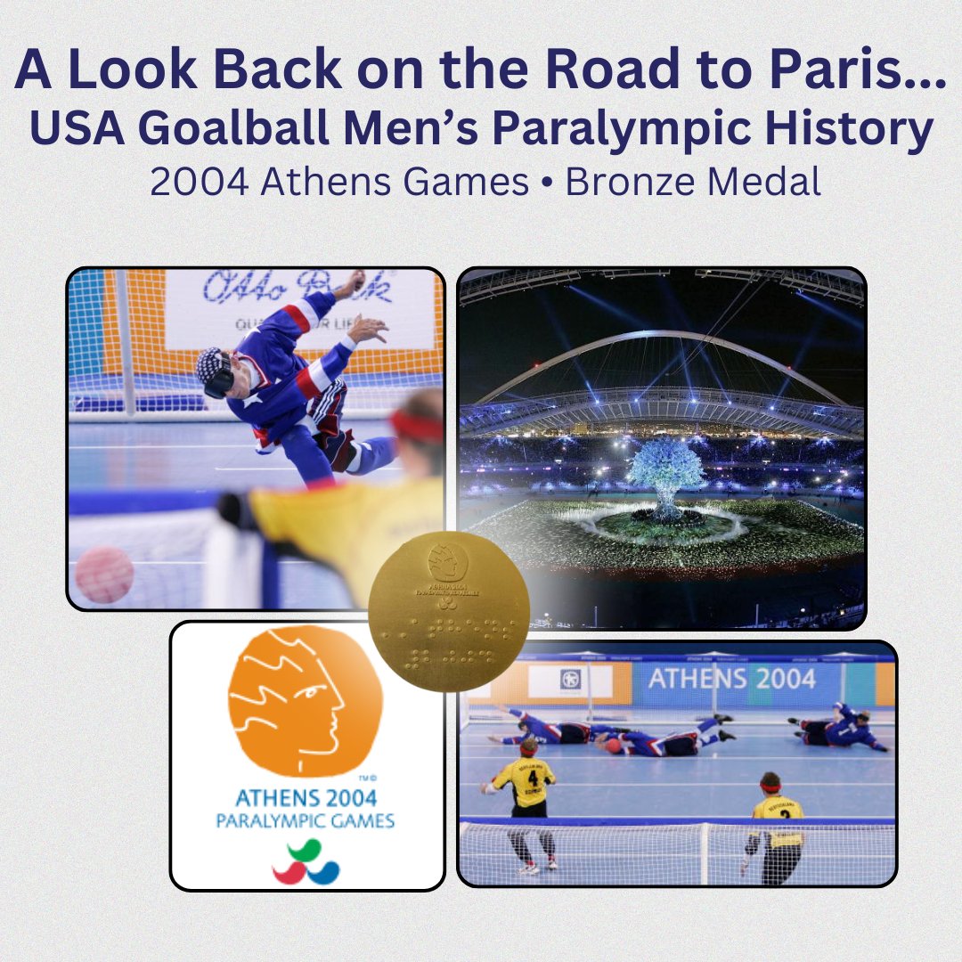 This week on the #RoadToParis we look back on the bronze medal-winning USA Goalball Men's Team at the Athens 2004 @Paralympics. 📰 usaba.org/a-look-back-on…