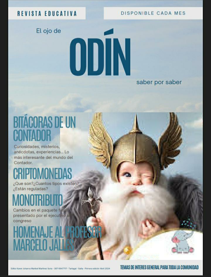 Revista Digital Educativa 👁El Ojo de Odín _ Primera edición abril 2024.
#informacion #comunicacion #educacion #revistadigital #ojodeodin #cpn #profesionales #comunidad