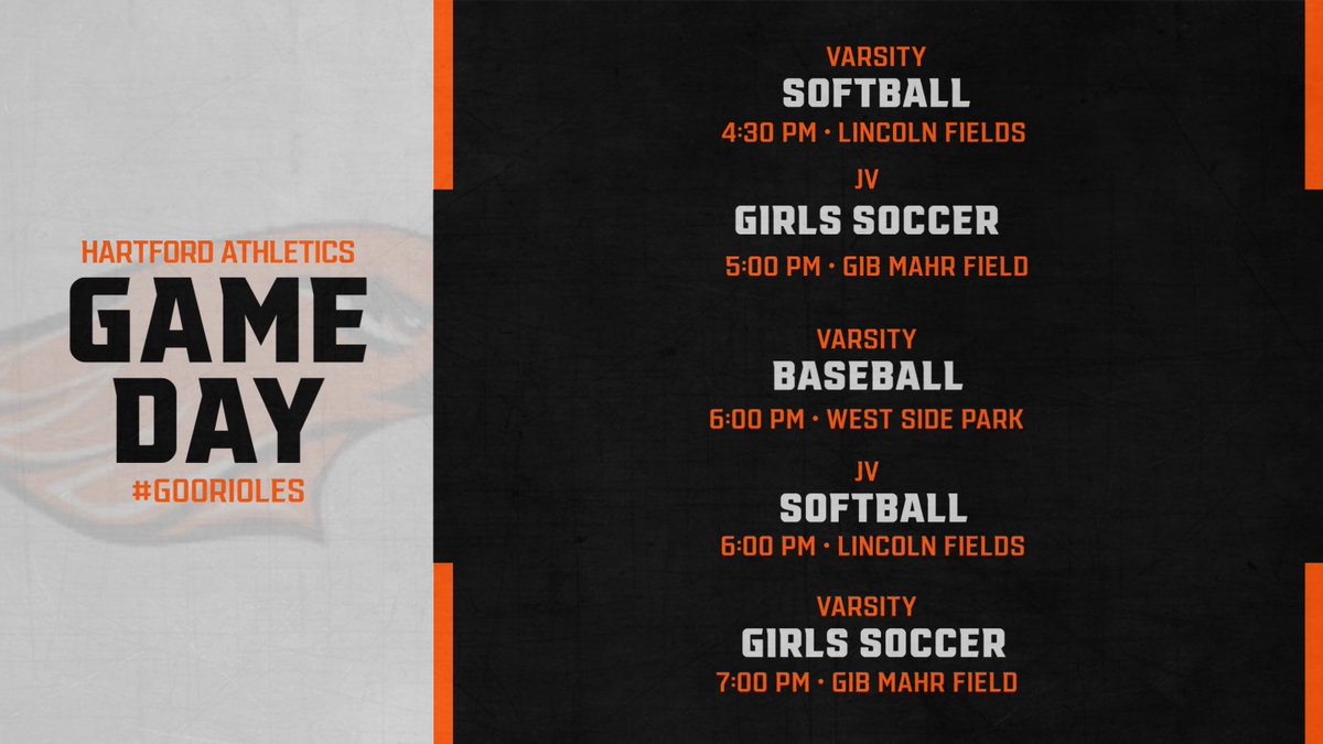 Big night ahead for Hartford Athletics! 🥎 Softball, ⚽ soccer, and ⚾ baseball games are all lined up for tonight! Let's show our support and bring the energy to the field! 🎉💪 @HUHS_GSoccer @huhssoftball @HUHS_Baseball