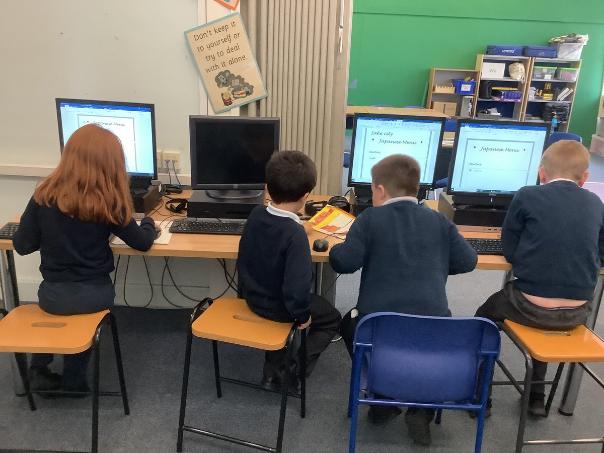 P4_3MorayPS's tweet image. We have also been learning about Japan &amp;amp; traditional Japanese food. We created our ideal Japanese menu then developed our skills in Microsoft Word by typing our menus, learning how to change font &amp;amp; size of text &amp;amp; created a border. 💻🌟🇯🇵🍱