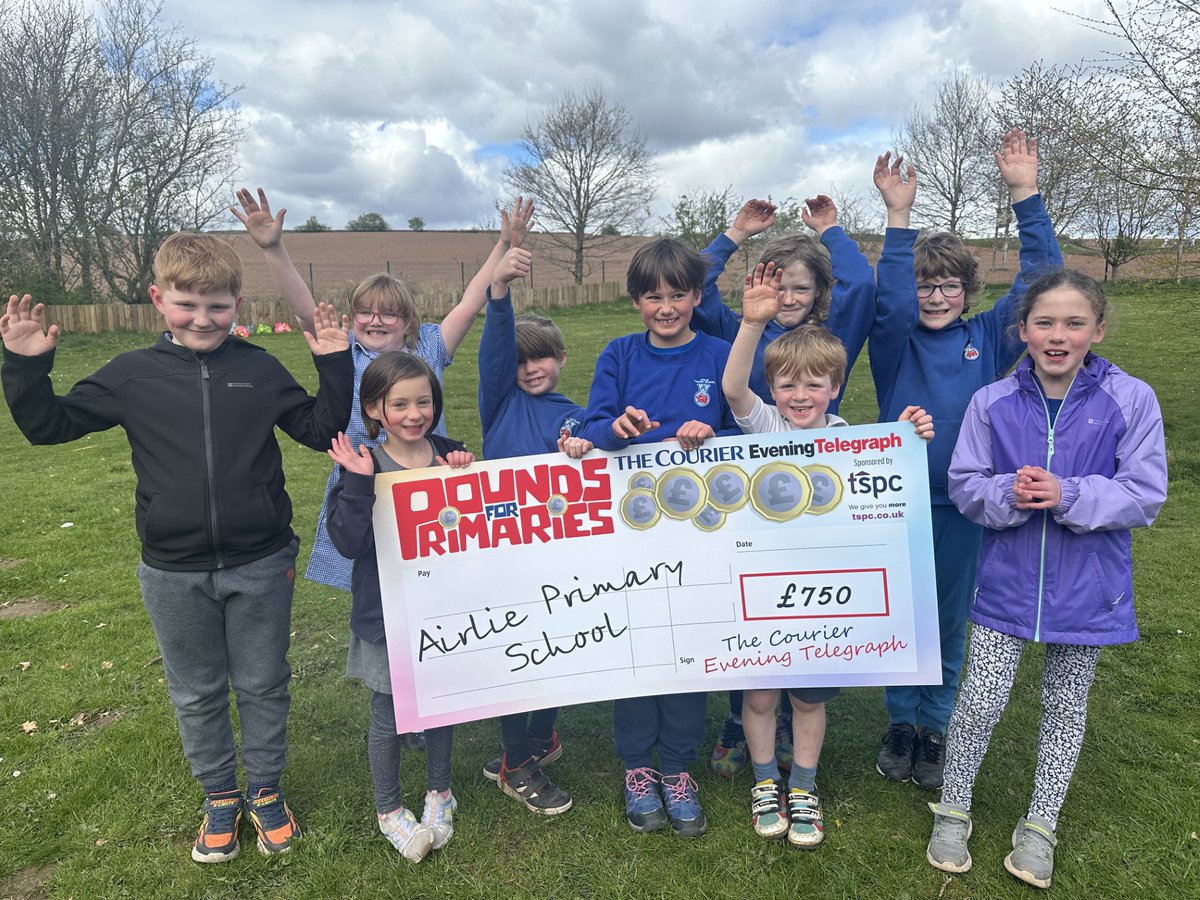 We are delighted to have received a cheque for £750 from the Pounds for Primaries initiative.  Thank you to everyone for collecting tokens.  <a href="/courier_dundee/">The Courier (Dundee)</a> <a href="/Evening_Tele/">Evening Telegraph</a> #poundsforprimaries