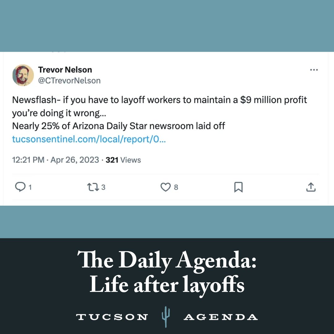 It’s been a year since the #Arizona #DailyStar laid off 10 employees. 🗞️

What are those #journalists doing now? 🤔

Tune in to today’s Tucson Agenda to hear about the route some of those journalists took after leaving the Star. 📰🎙️

Link in bio 🔗

 #JournalismJobs