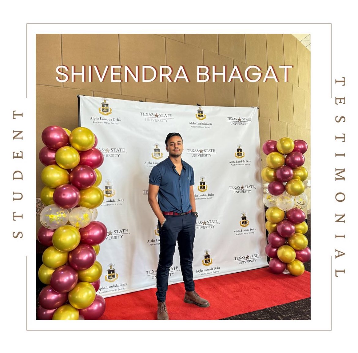txst_isss's tweet photo. βοΈMeet Shivendra Bhagat!βοΈ
Traveling from his home country, Nepalπ³π΅, his advice to fellow international students? Embrace every opportunity, academically and socially, and make your TXST journey unforgettable!
#studentspotlight #txstpride #globaleducation π https://t.co/6PnxWCvvHA