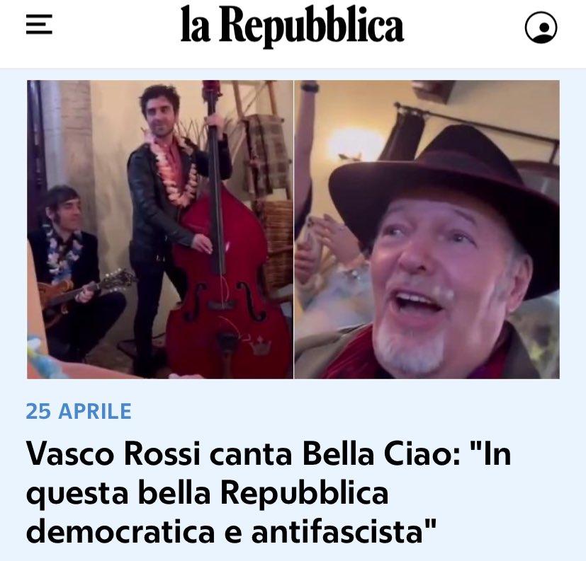 Disse quello che sosteneva la colonia d’insediamento sionista🇮🇱, e quindi i suoi crimini contro l’umanità di matrice sionista quindi fascista, suprematista e colonialista. Canta Rewind @vascorossi per far alzare le maglie nei live, quello il massimo che puoi permetterti 🇵🇸✌🏾