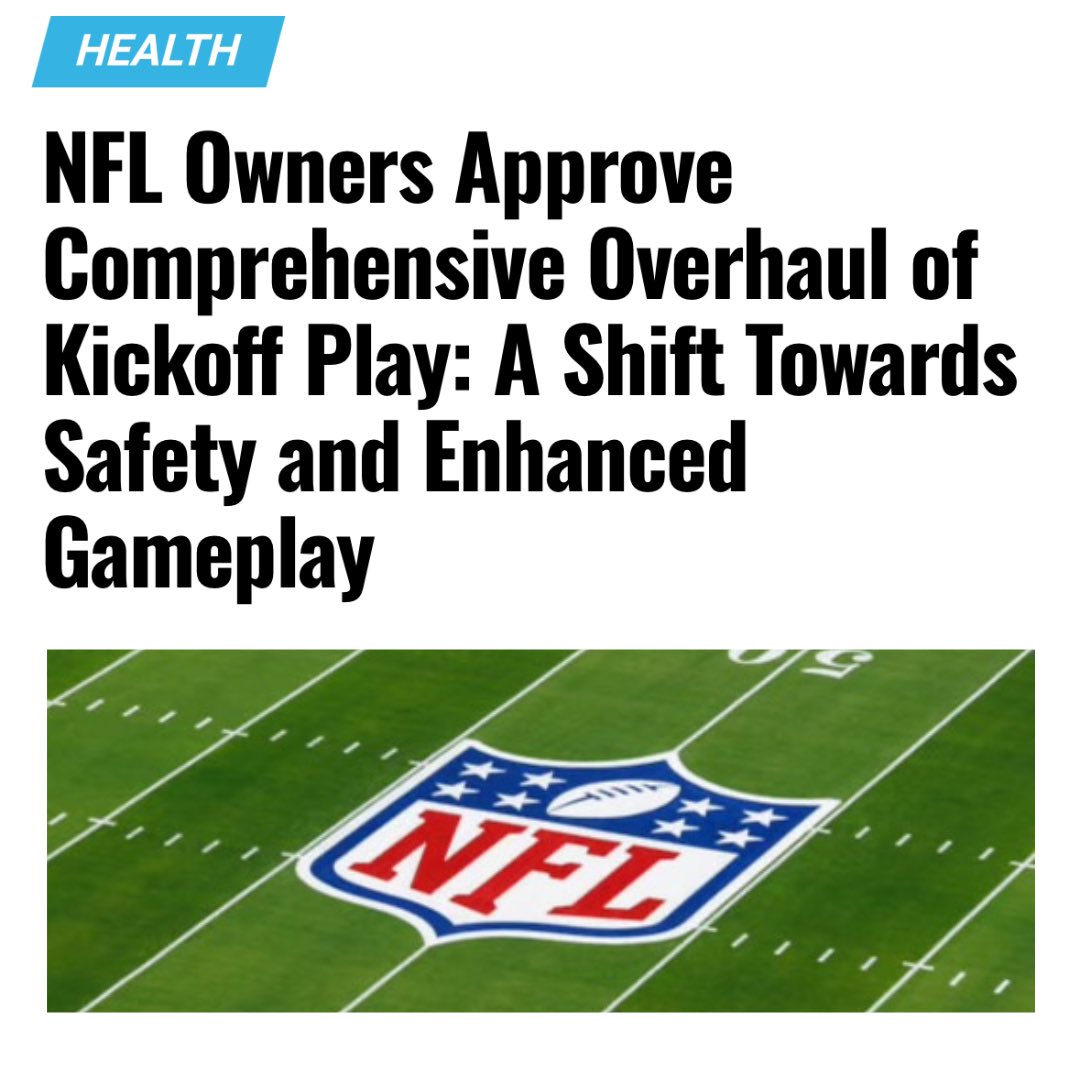 NFL announces new kickoff rule changes for 2024 season, aiming to enhance safety on the field. • Touchbacks now marked at the 30-yard line. • Fair catches phased out. • Initial one-year trial period set with room for future adjustments. ➡️: lifwnetwork.com/insights/healt…