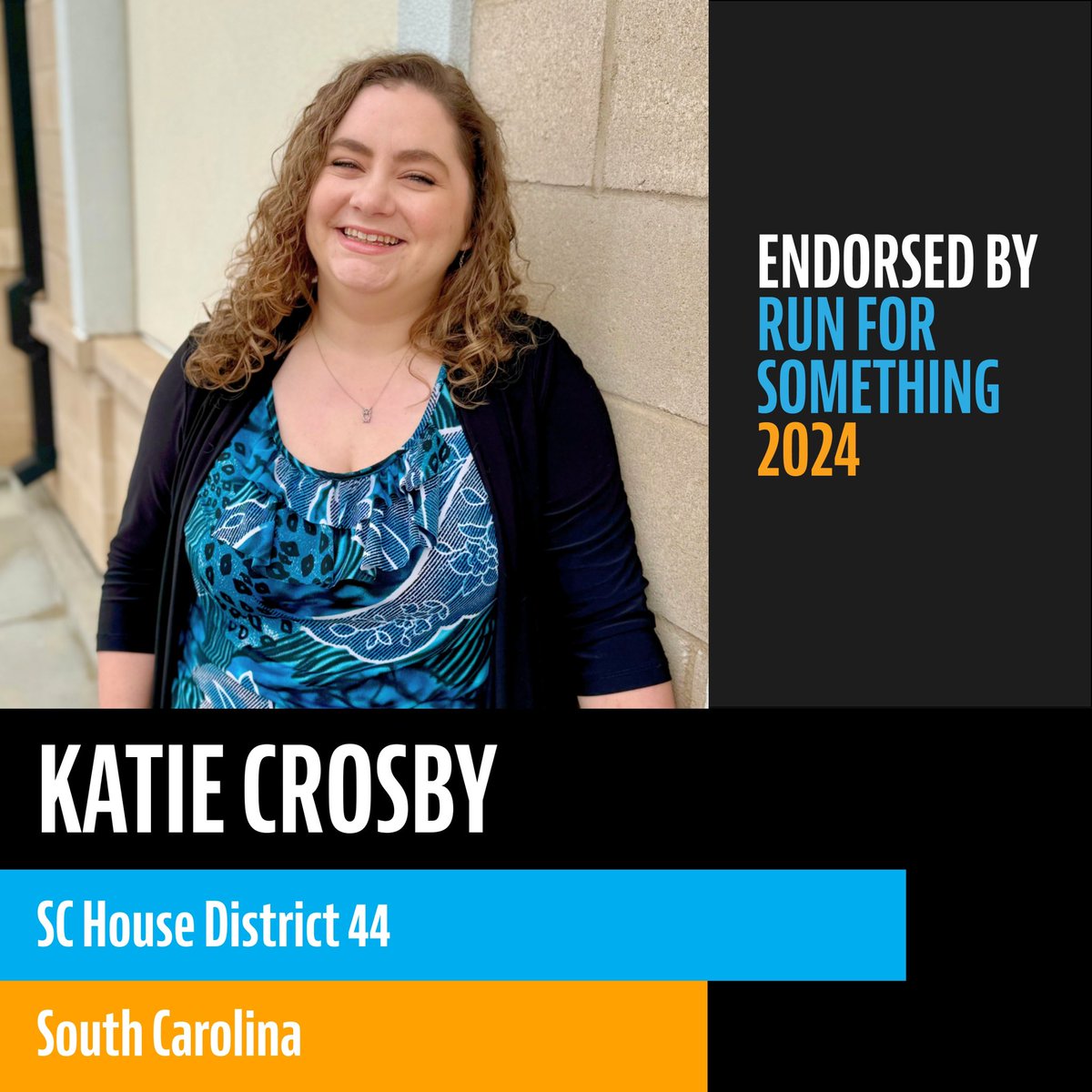 I am honored to receive the endorsement from @runforsomething #KatieFor44 #scpol #SC44