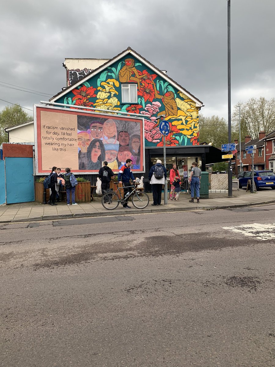 RespectProjBris's tweet photo. Our billboard is up! Responding to children in Bristol who think racism needs to be addressed, not just a theme in Black History Month or a headline after an incident. We invite you to imagine a world without racism &amp; consider how we can get there. @UWE_Research @EmergingMindsUK https://t.co/OxGz7lV9wt