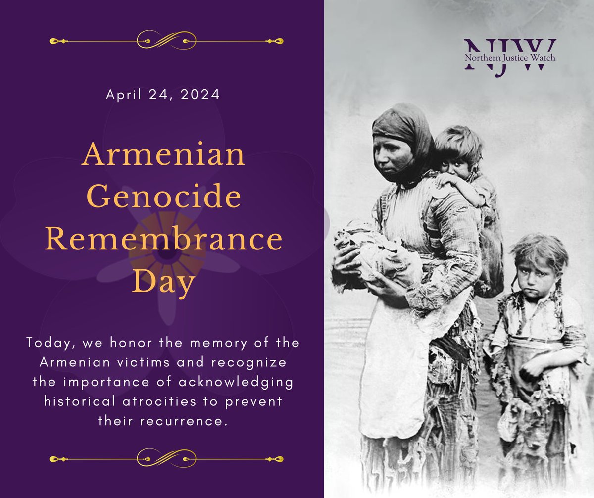 On #ArmenianGenocideRemembranceDay, we honor the memory of the victims and recognize the importance of acknowledging historical atrocities to prevent their recurrence. We stand together in solidarity with #Armenian people and reaffirm our commitment to #humanrights for all.