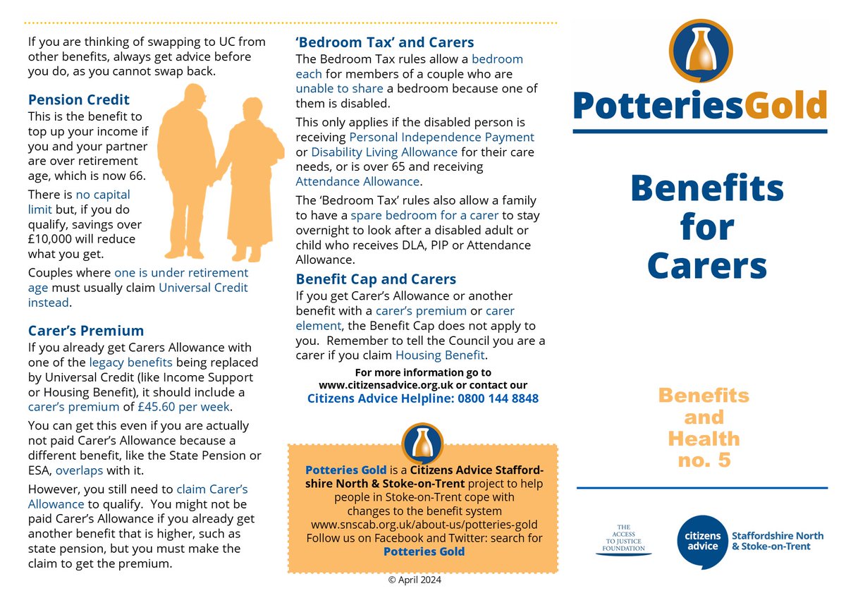 On our travels around #StokeOnTrent today, we caught part of a discussion about #CarersAllowance on @BBCRadioStoke 

Here's our very brief guide on benefits for carers...
