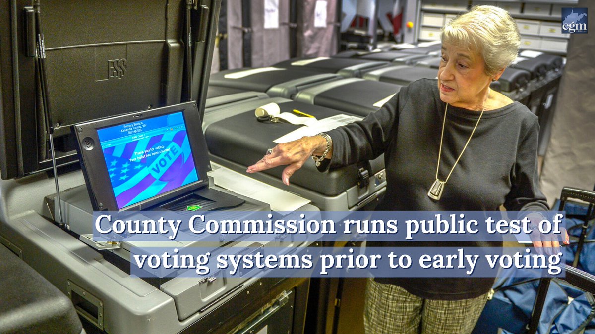 The Kanawha County Commission convened Wednesday for a public test of the county’s voting machines prior to the early-voting period for the 2024 primary election, which runs May 1-May 11. 🔗Read the full story here: wvgazettemail.com/elections/coun…