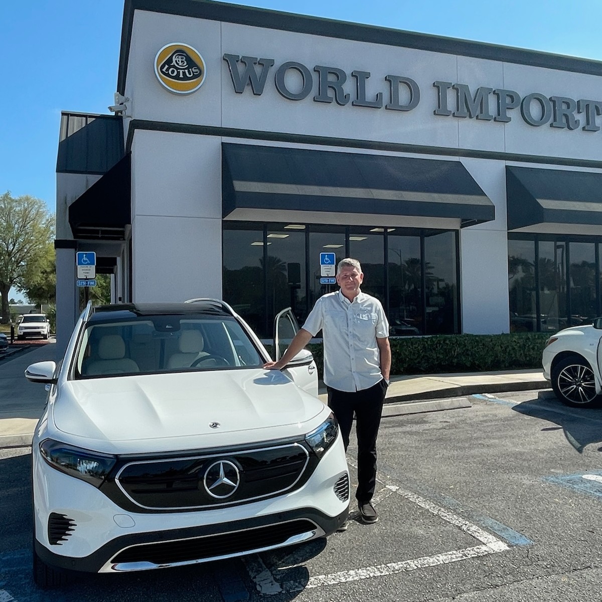 Patience is his virtue! Thank you Matt, you were a pleasure to work with as your calm demeanor was much appreciated, as we have many EV options. He found his fit though, choosing our 2023 Mercedes Benz EQB 300 AWD EV😊