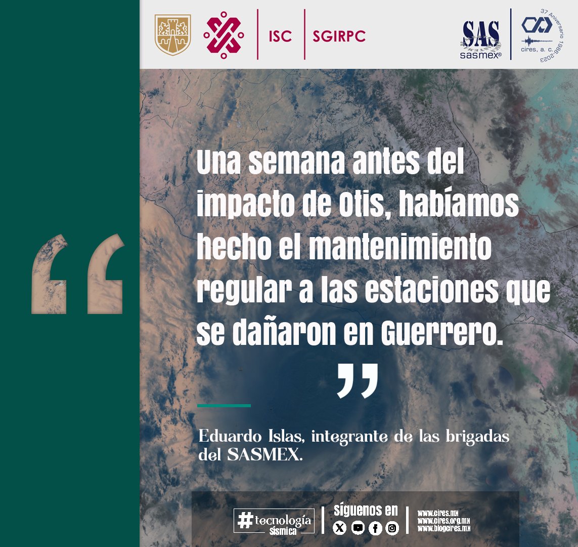 El SASMEX apoyó a trabajadores ‘lugareños’ quienes participaron en la reconstrucción de la estación, Pénjamo, en los trabajos de ‘obra civil’. @CNPC_MX @laualzua @IIUNAM @FIUNAM_MX @ISC_CDMX @SGIRPC_CDMX #CIRESMuchoMásquelaAlertaSísmica #CIRES37años #HuracánOtis #Prevención